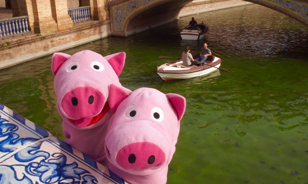Auch die Fortbewegung mit Ruderbooten ist in der Stadt üblich.