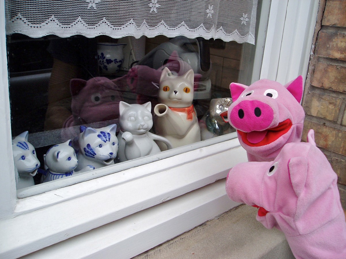 "Gibt es hier auch PorzellanSCHWEINE?"