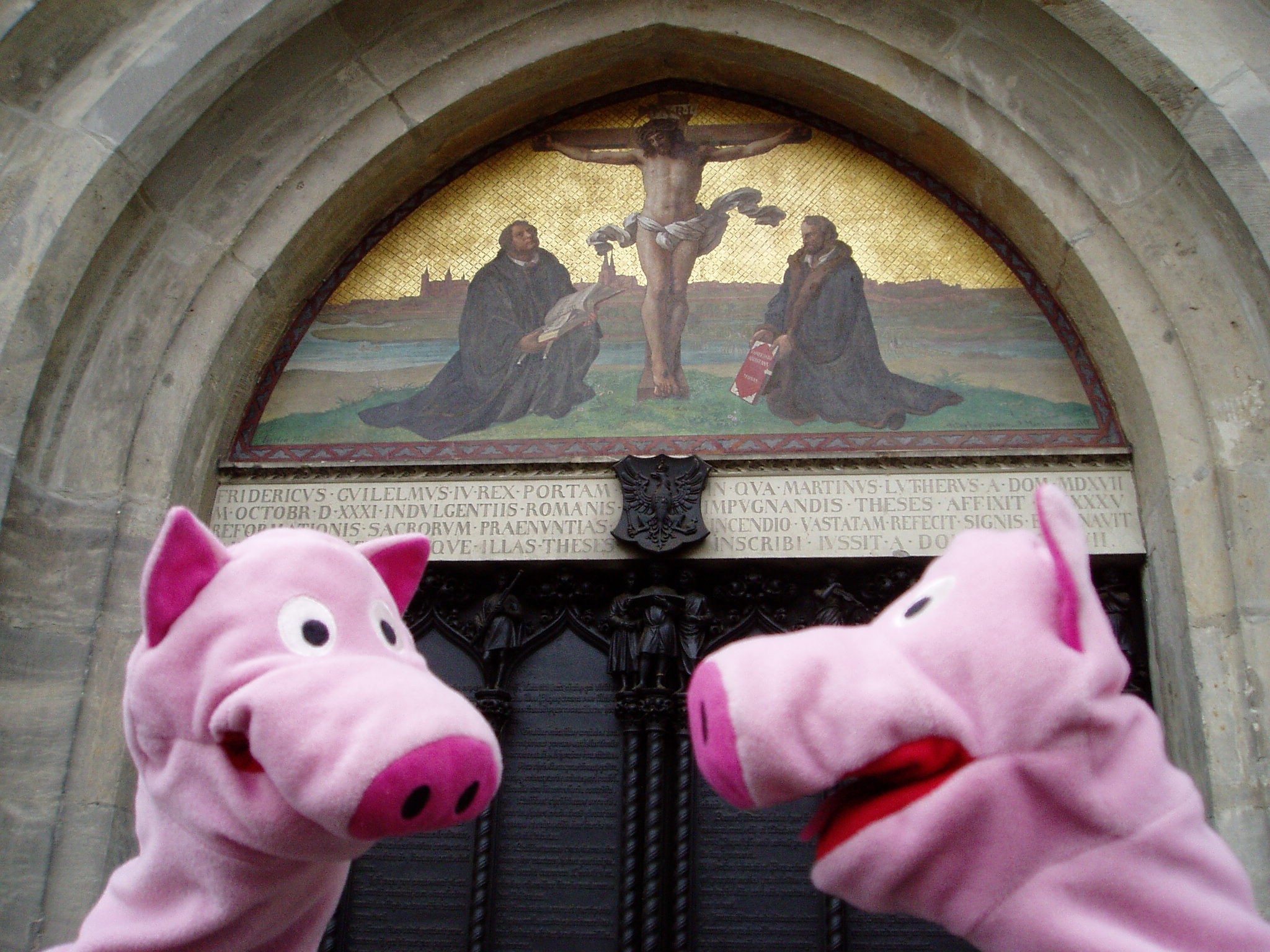 In Wittenberg dann Disput über die 95 Thesen.