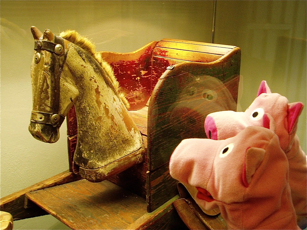 Die Schweine würden das hier gerne ausprobieren. Geht nicht. Ist hinter Glas.