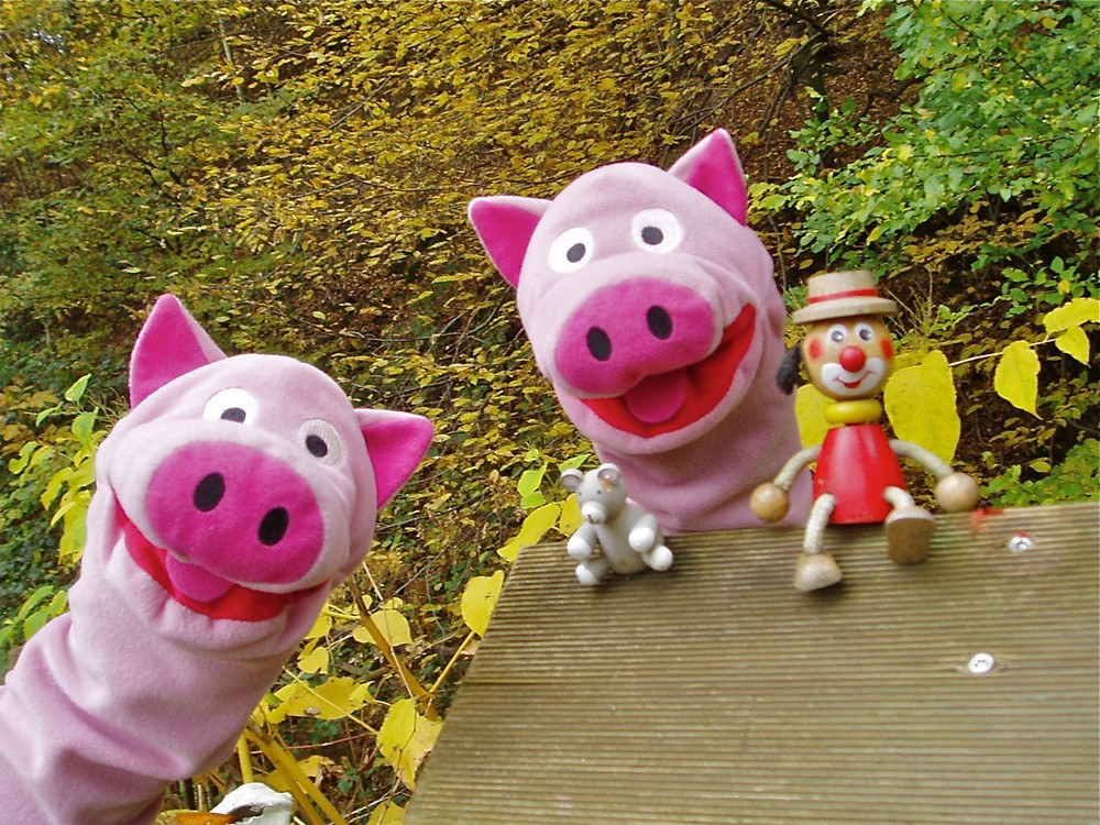 Im Wald wurde ein Kobold mit seinem Haustier angetroffen.